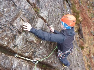 Building a belay, Glen Nevis