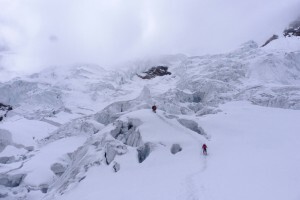 weaving up the route