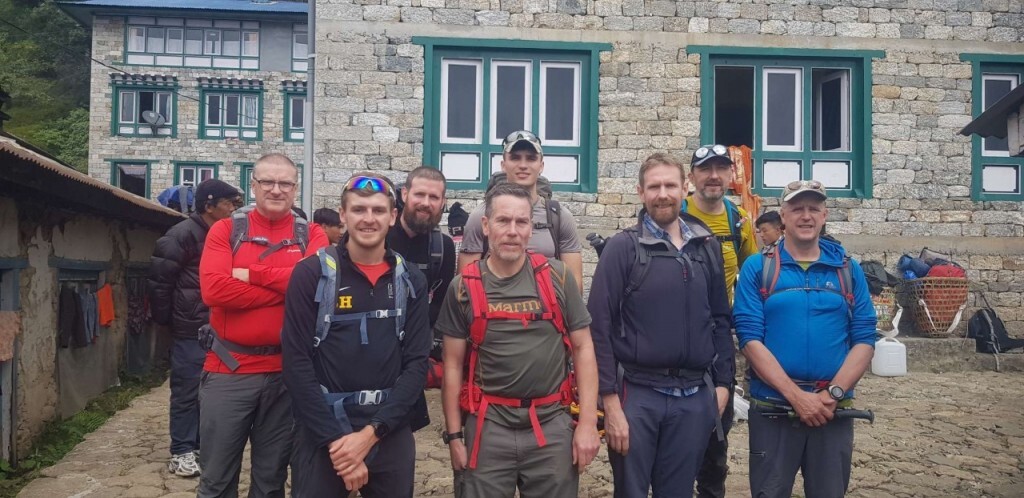 the team in Lukla