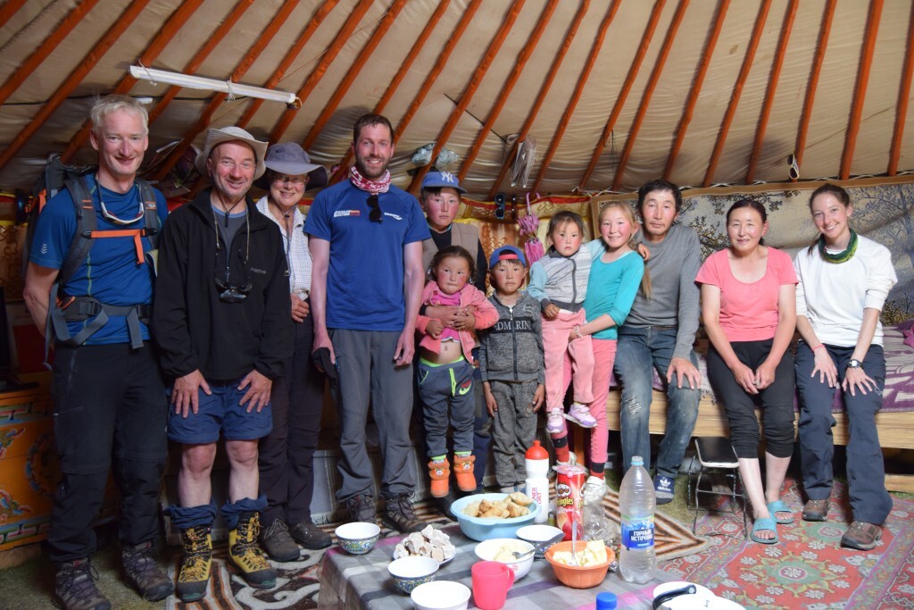19. Guests in a Ger with a family.