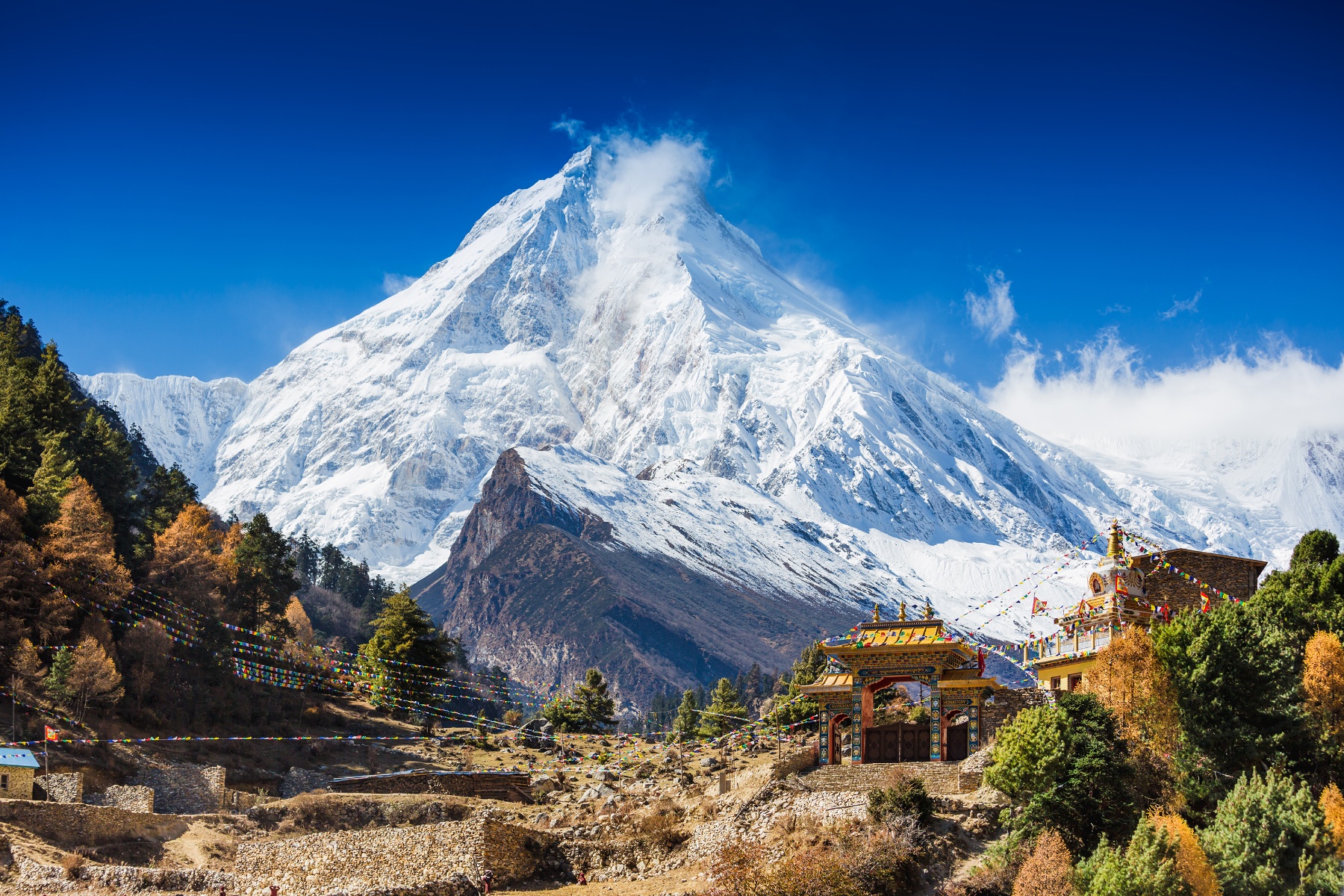 manaslu circuit trek height