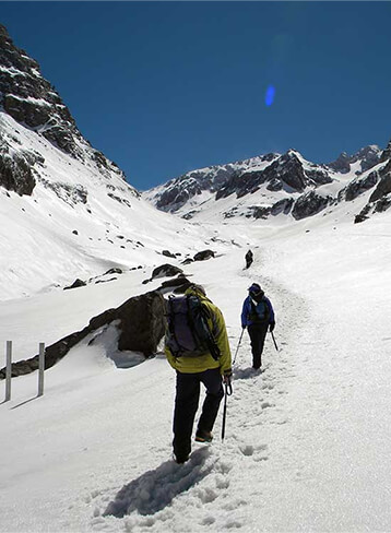 Climbing to the summit